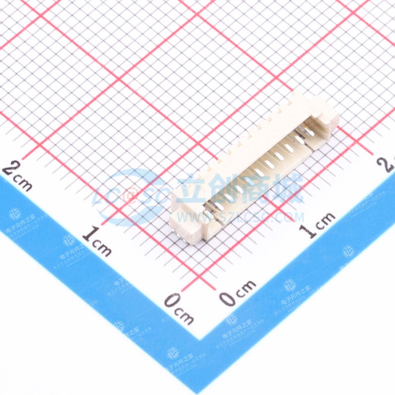1x11P 间距:1.25mm 卧贴