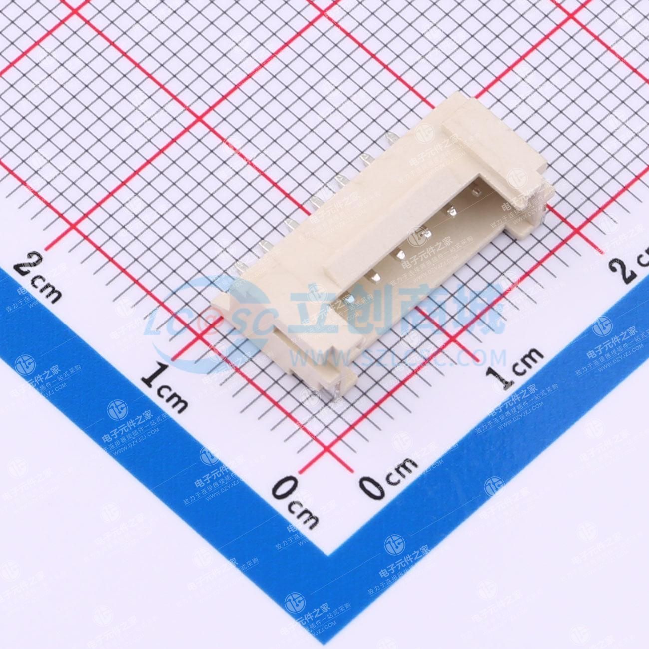 1x7P 间距:2mm 卧贴
