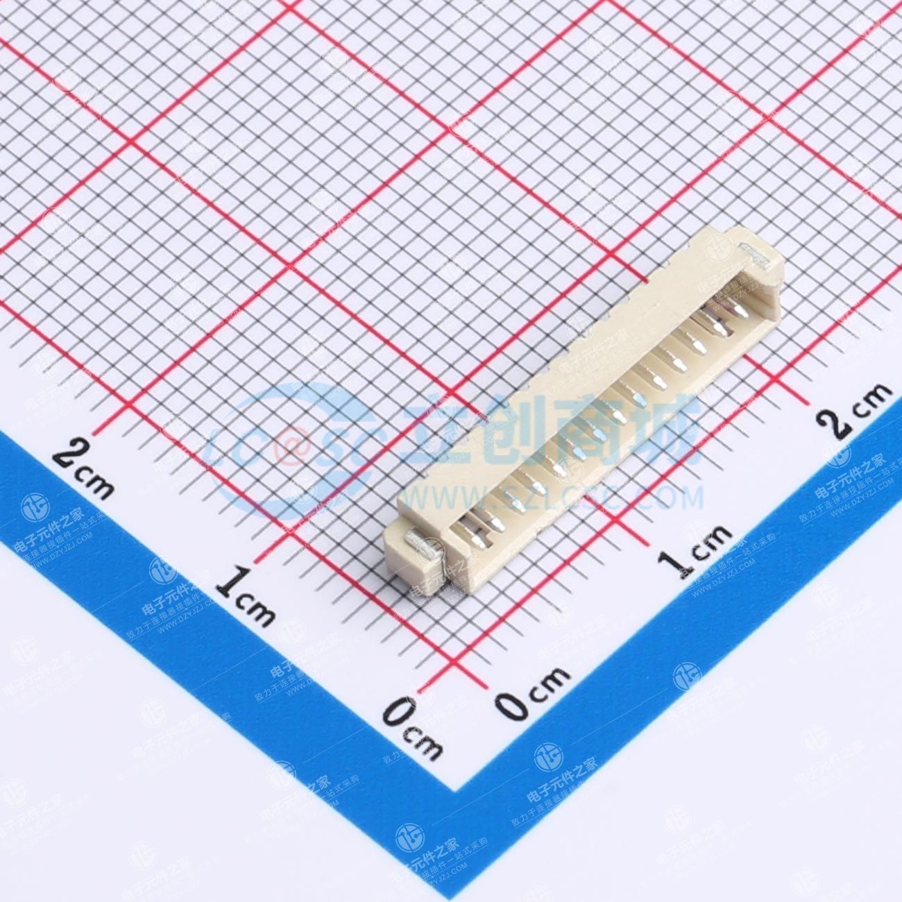 1x14P 间距:1.25mm 卧贴
