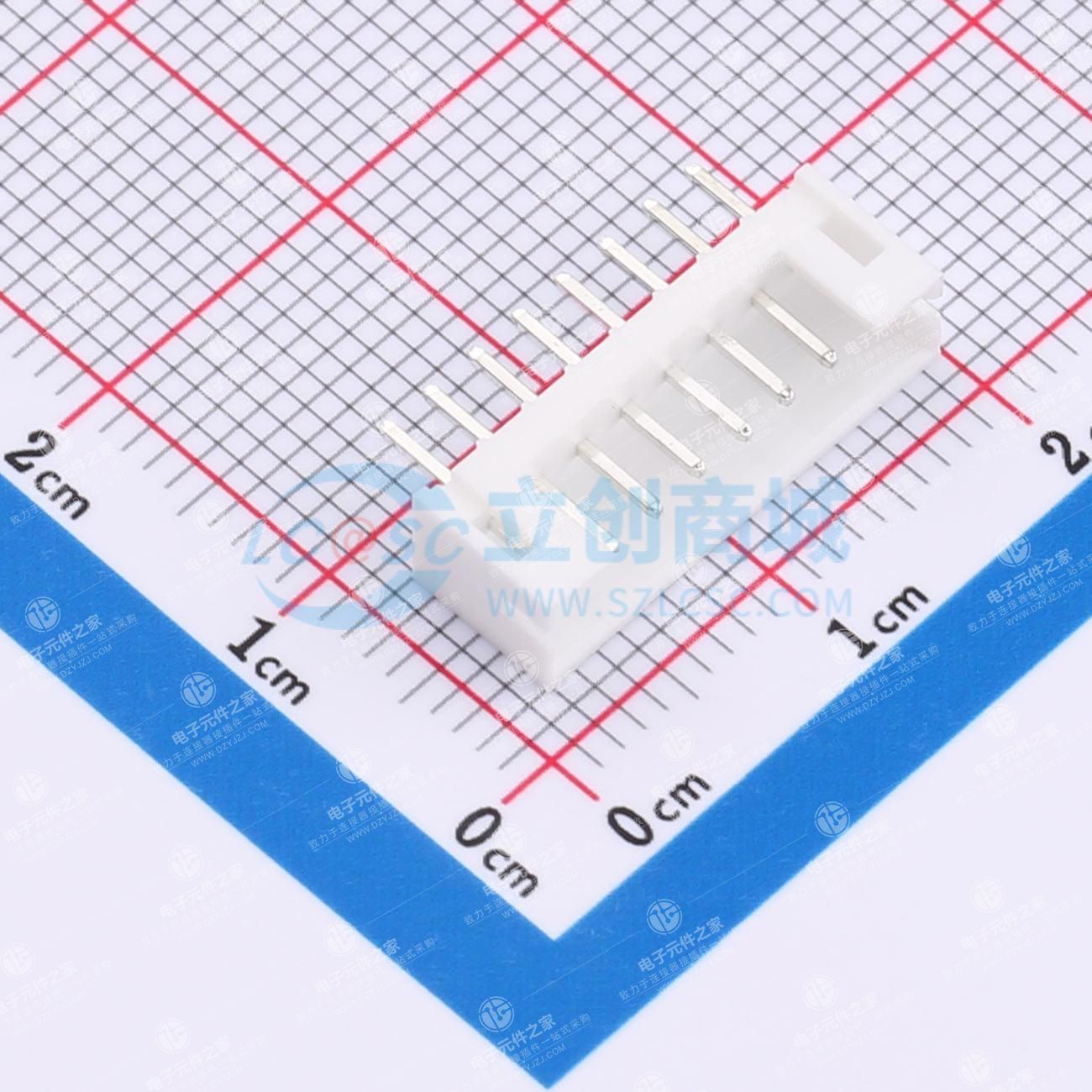 1x8P 间距:2mm 直插 系列:PH