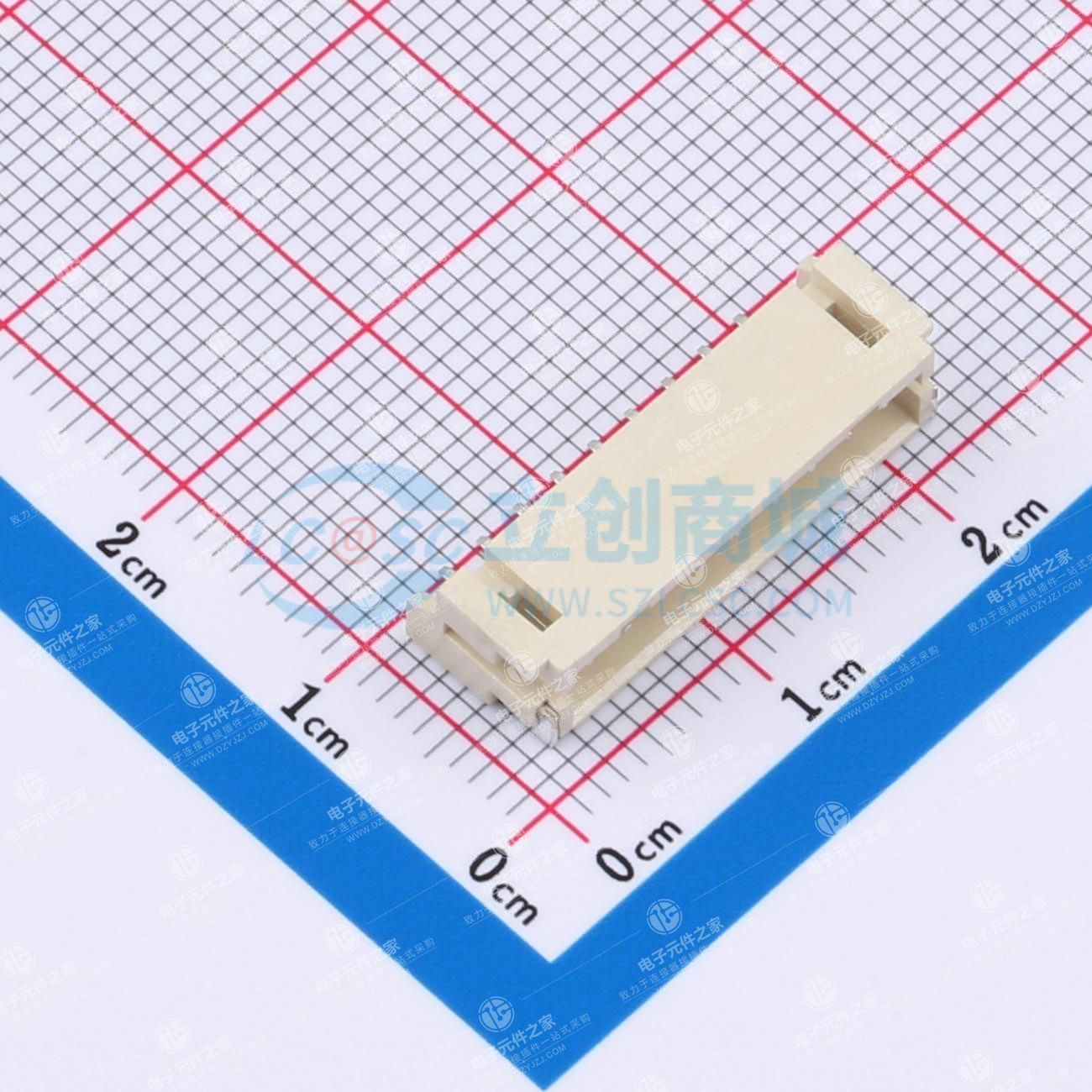 1x9P 间距:2mm 卧贴