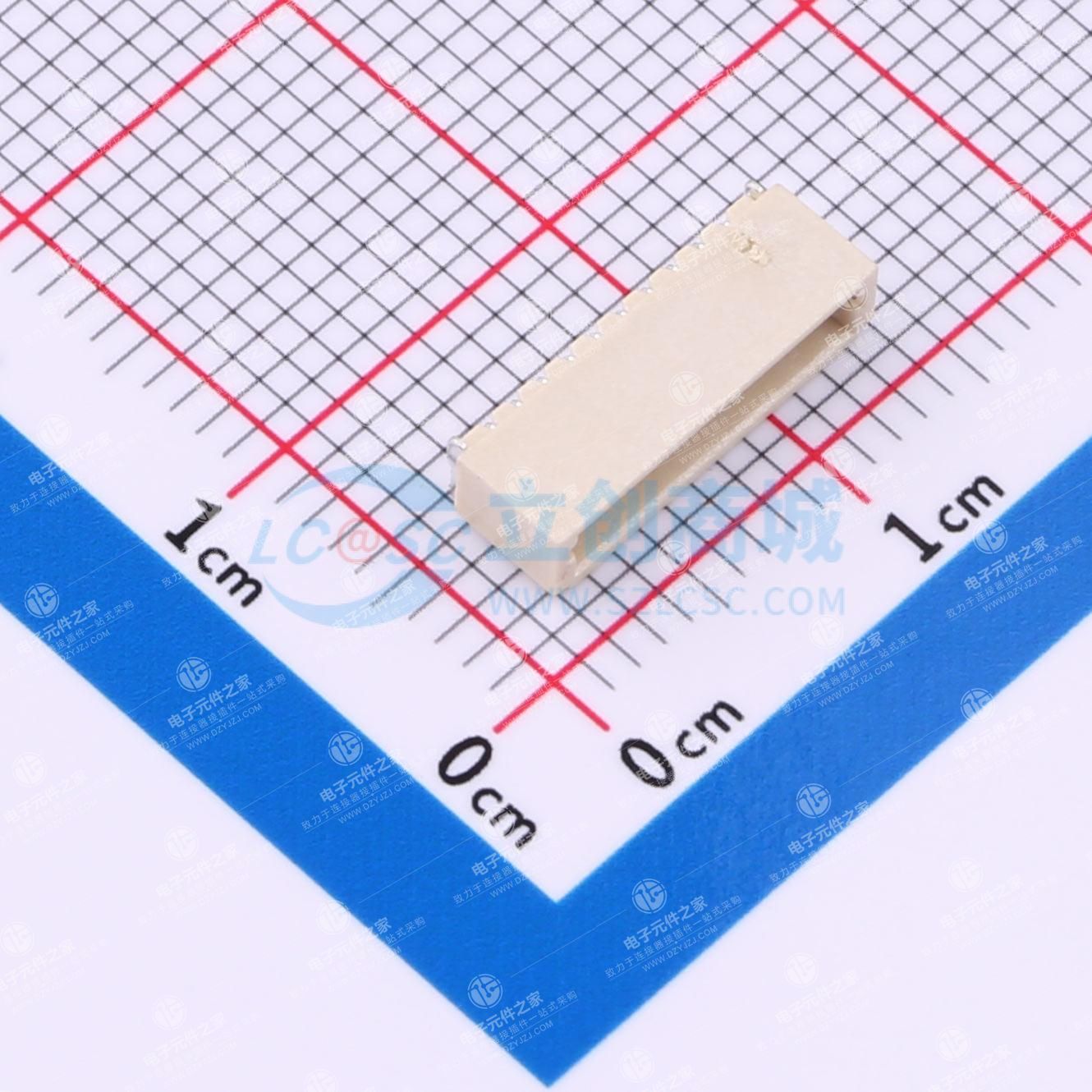 1x10P 间距:1mm 卧贴