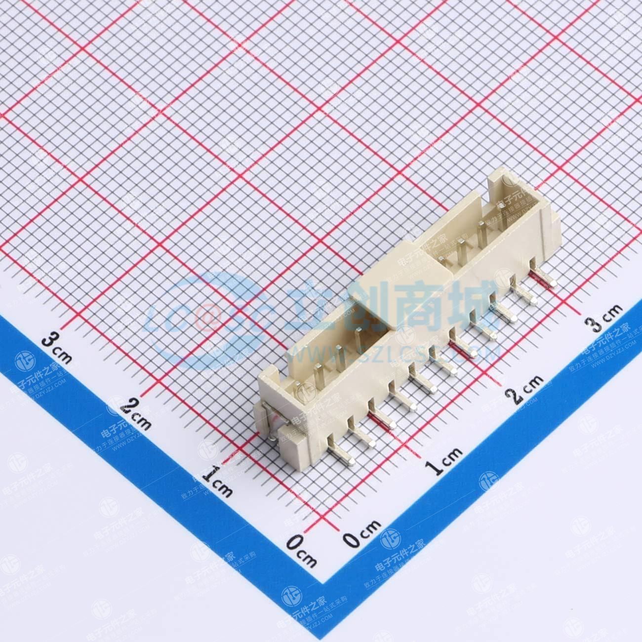 1x11P 间距:2.54mm 立贴