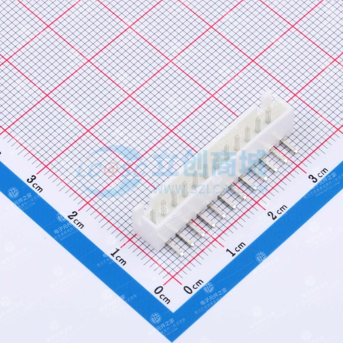 1x12P 间距:2.5mm 弯插 系列:XH