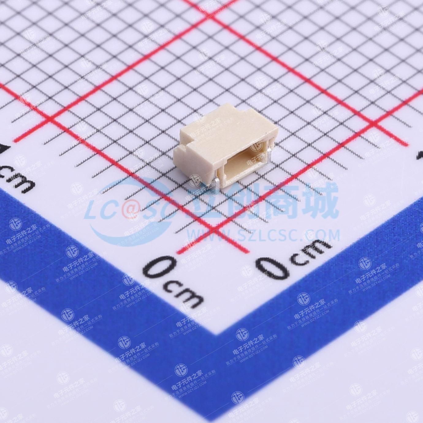 1x2P 间距:0.8mm 卧贴