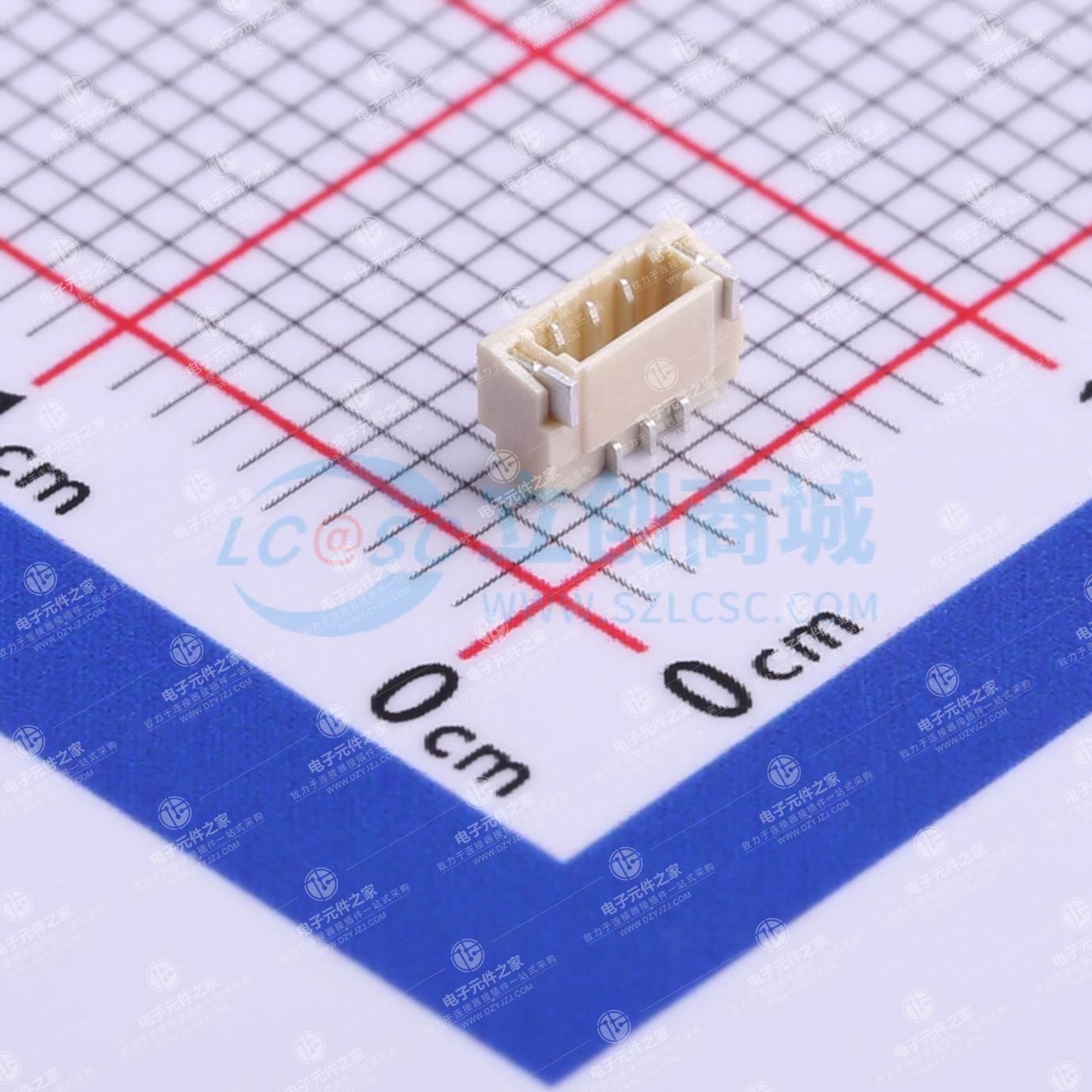 1x3P 间距:0.8mm 卧贴