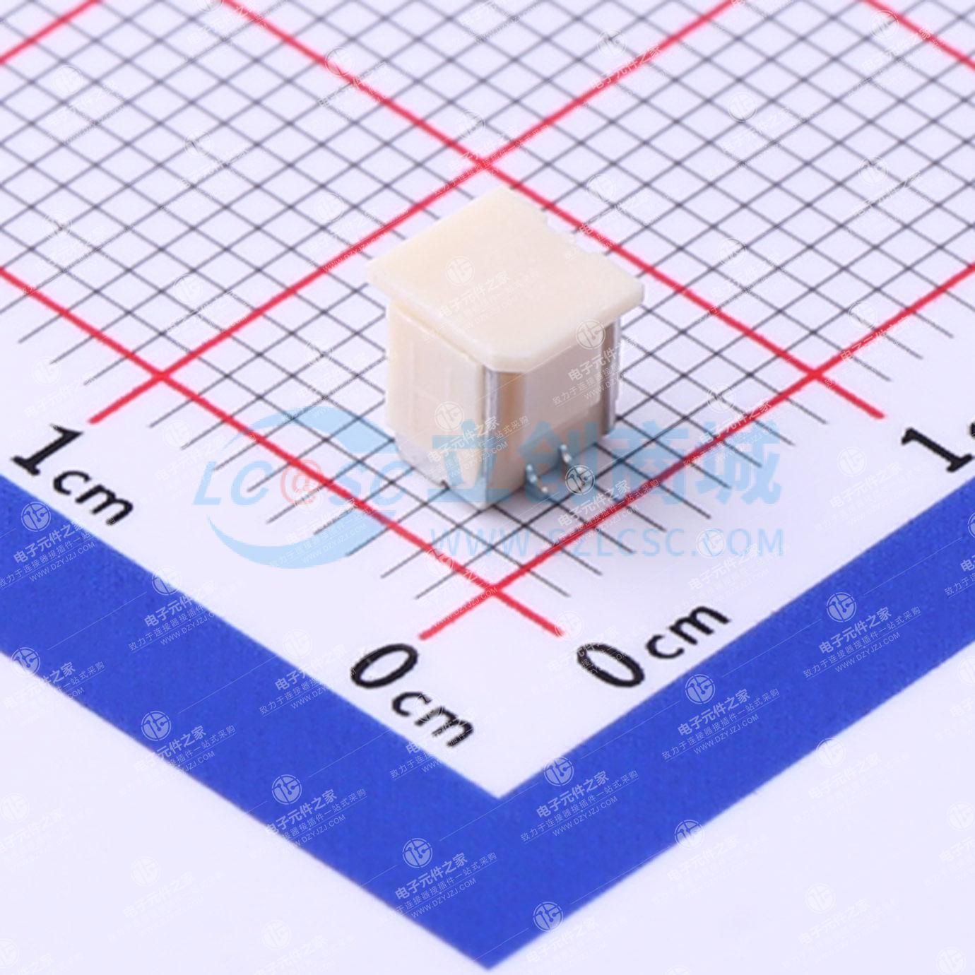 1x2P 间距:1mm 立贴