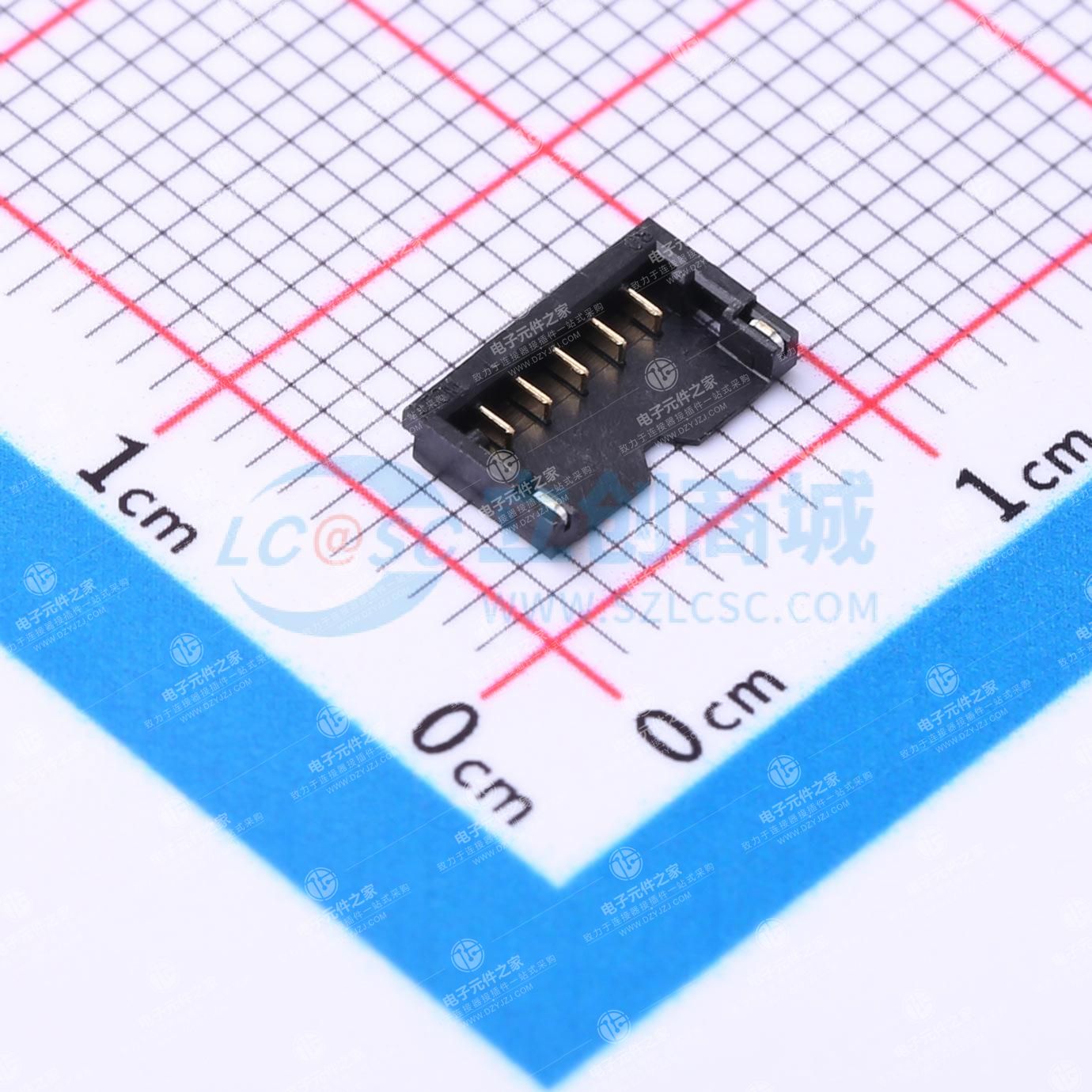 1x5P 间距:1.2mm 卧贴