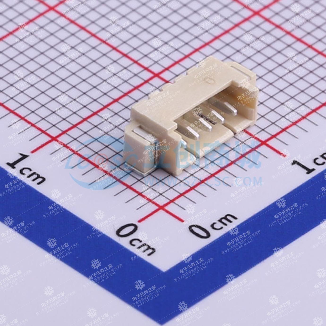 1x5P 间距:1.25mm 卧贴