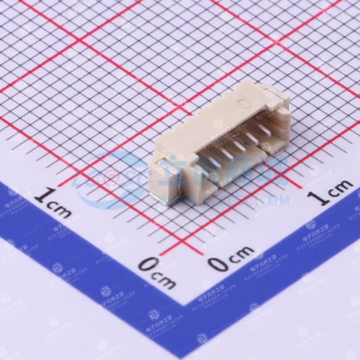 1x6P 间距:1.25mm 卧贴