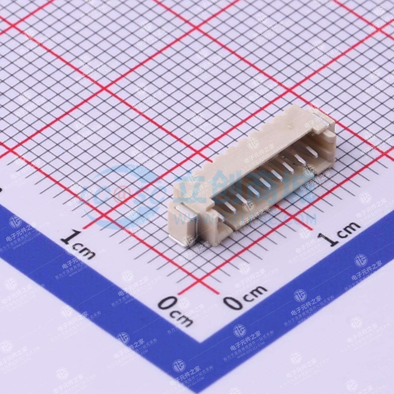 1x9P 间距:1.25mm 卧贴