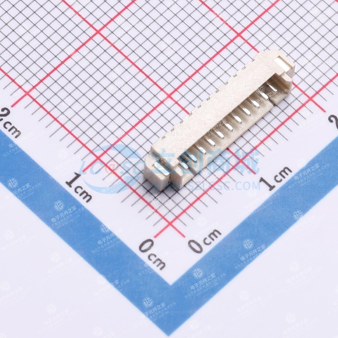 1x11P 间距:1.25mm 卧贴