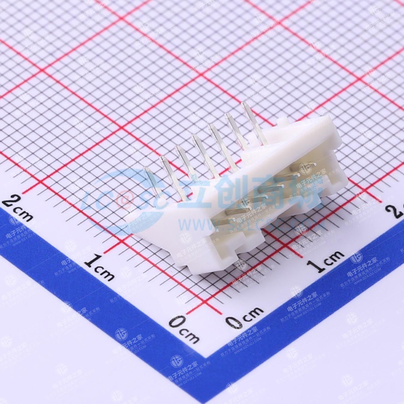 1x7P 间距:2mm 弯插