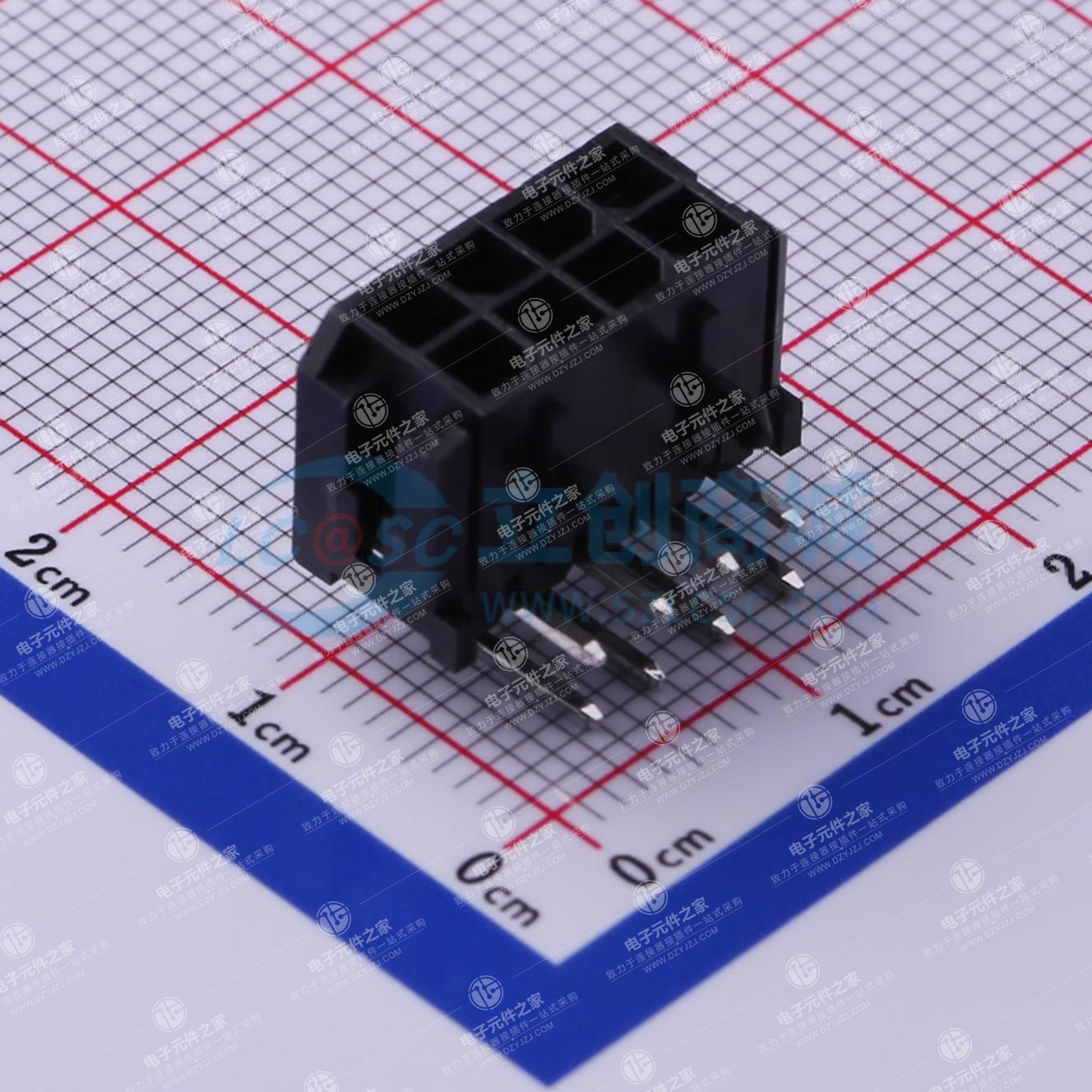 2x4P 间距:3mm 弯插