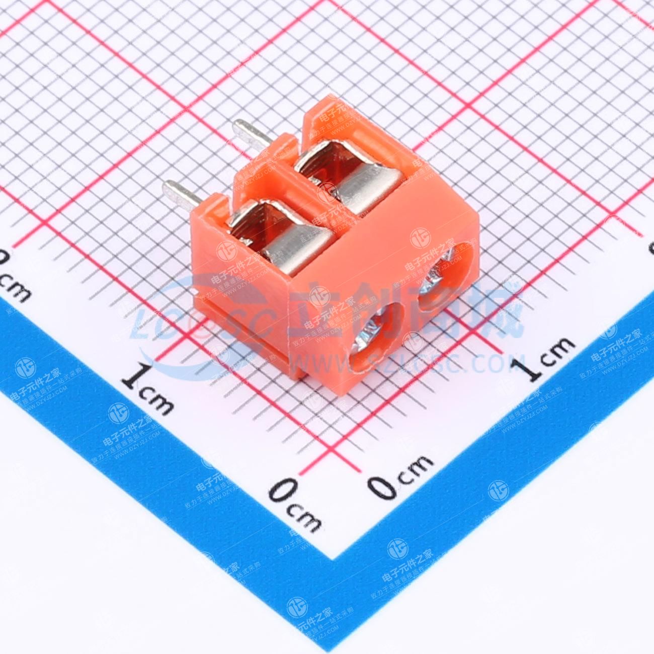 红色 1x2P 5mm 直插 排数:1 每排P数:2