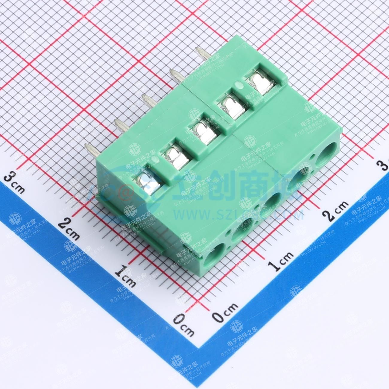 1x5P 5mm 直插 排数:1 每排P数:5