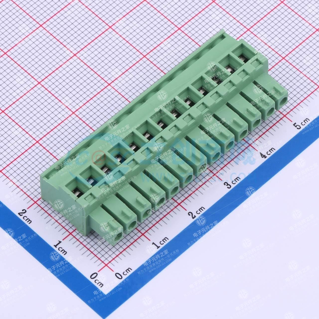绿色 无固定装置 1x13P 3.81mm 排数:1 每排P数:13