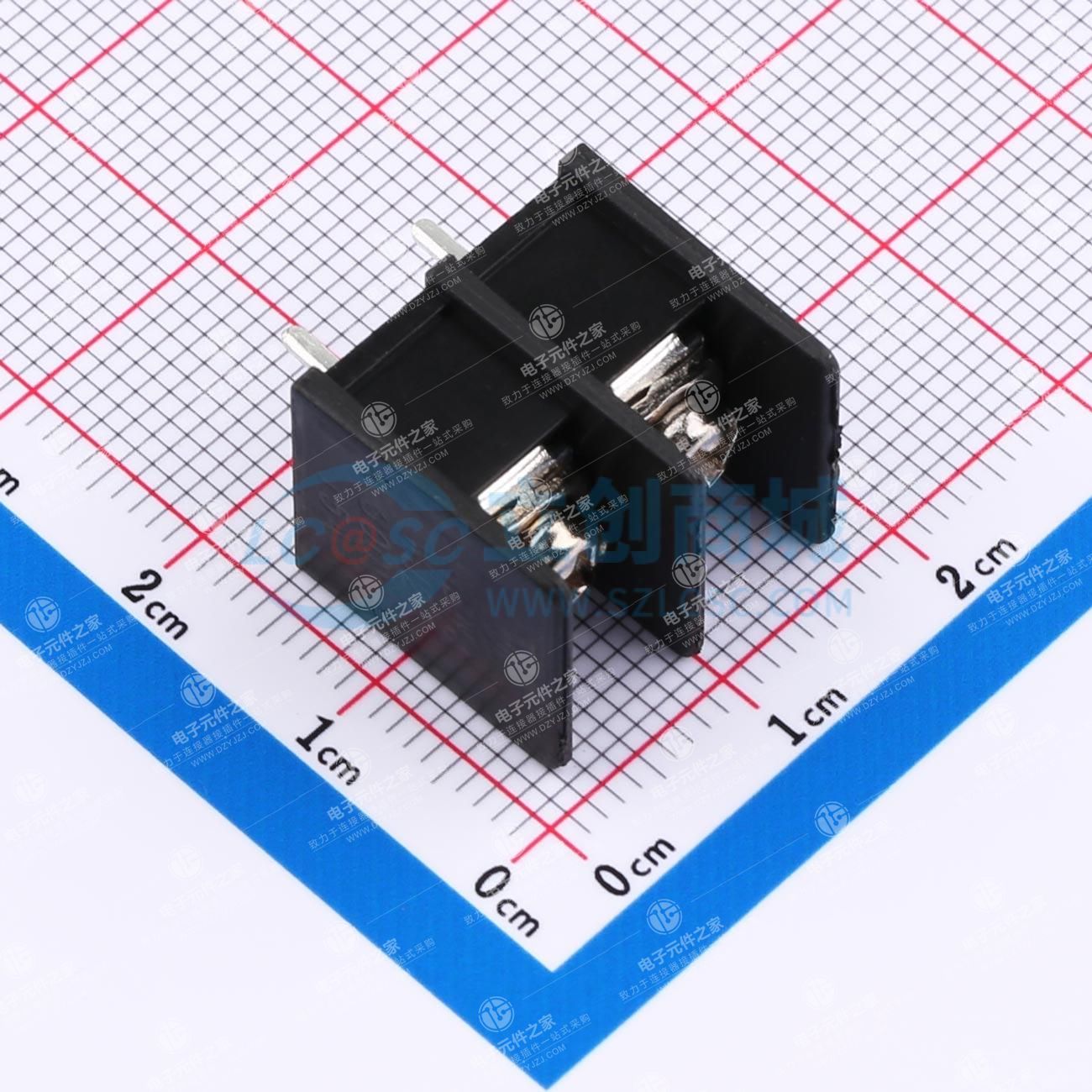 7.62mm 1x2P 直插 中脚 排数:1 每排P数:2