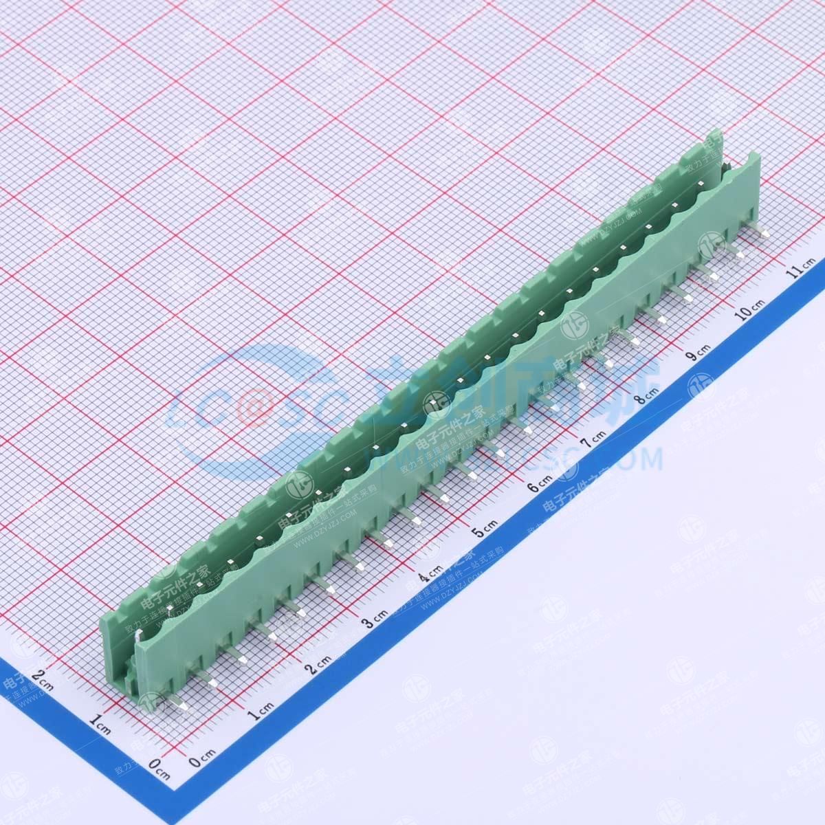 绿色 无固定装置 1x22P 5.08mm 排数:1 每排P数:22