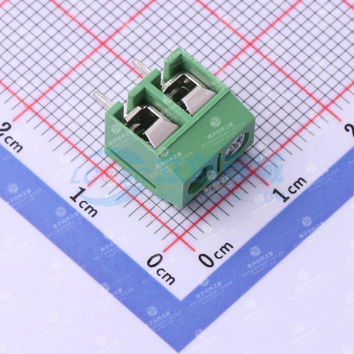 绿色 5mm 直插 排数:1 每排P数:2