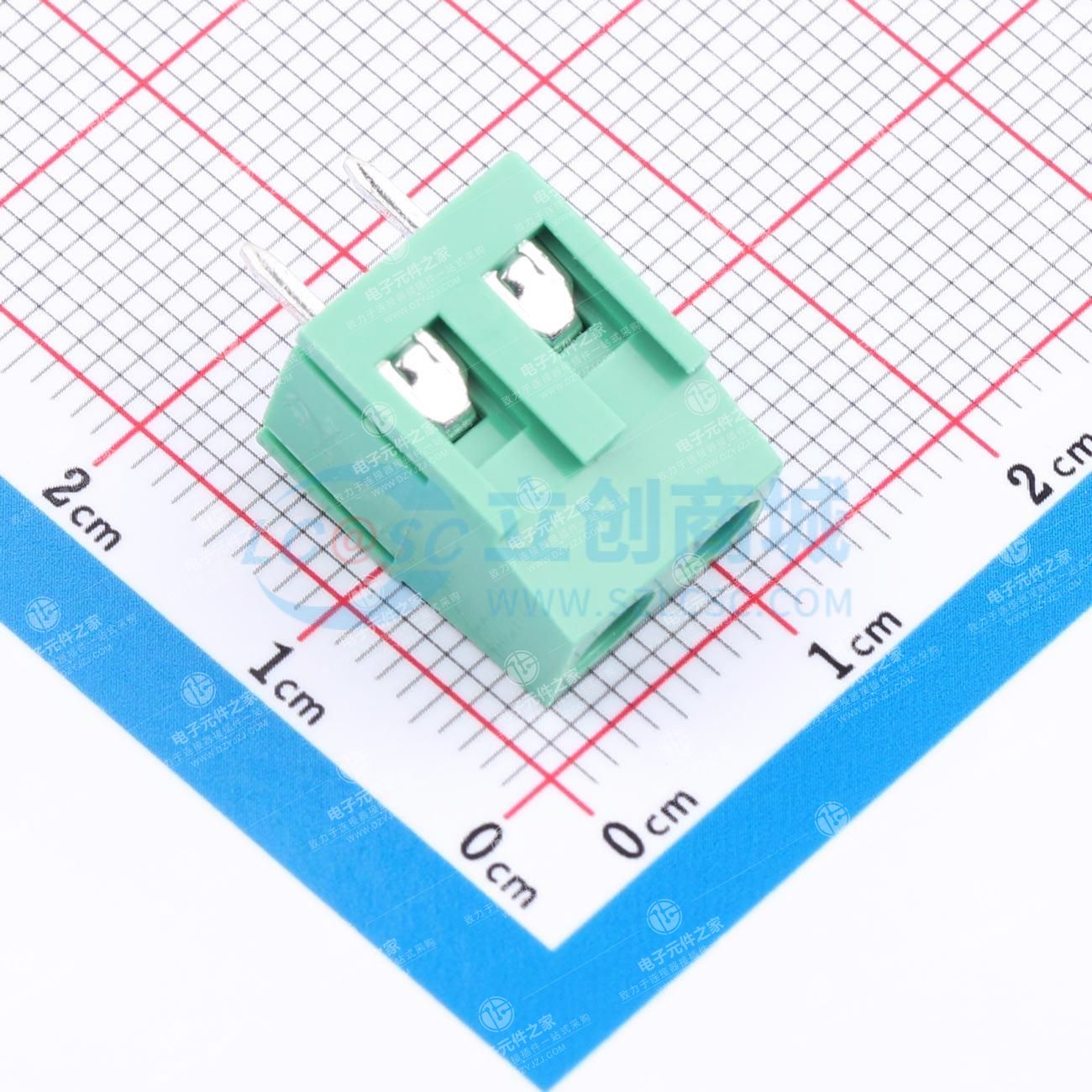 1x2P 5.08mm 直插 排数:1 每排P数:2