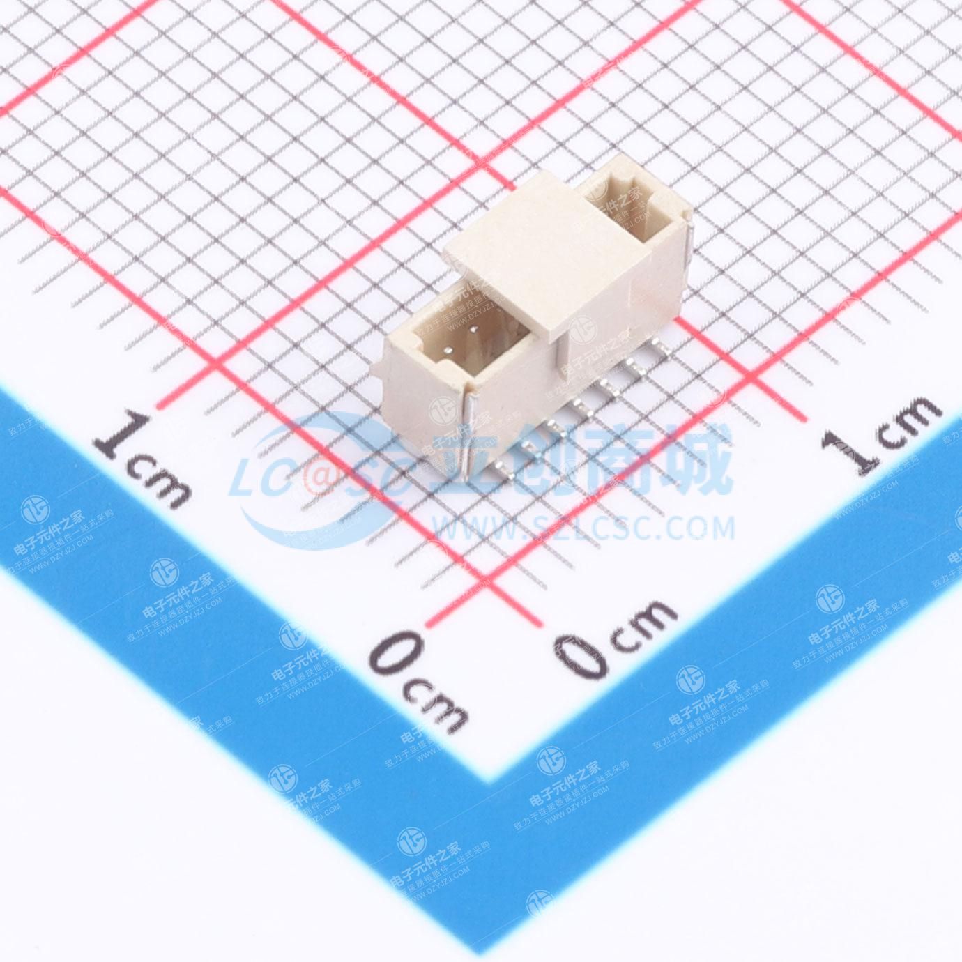 1x7P 间距:1mm 立贴