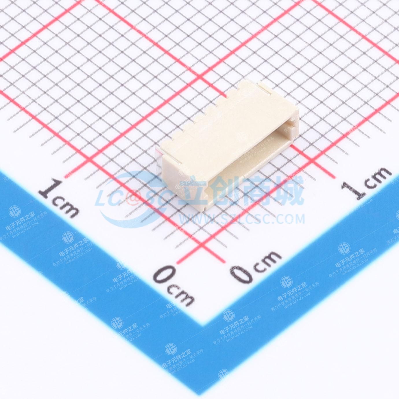 1x7P 间距:1mm 卧贴