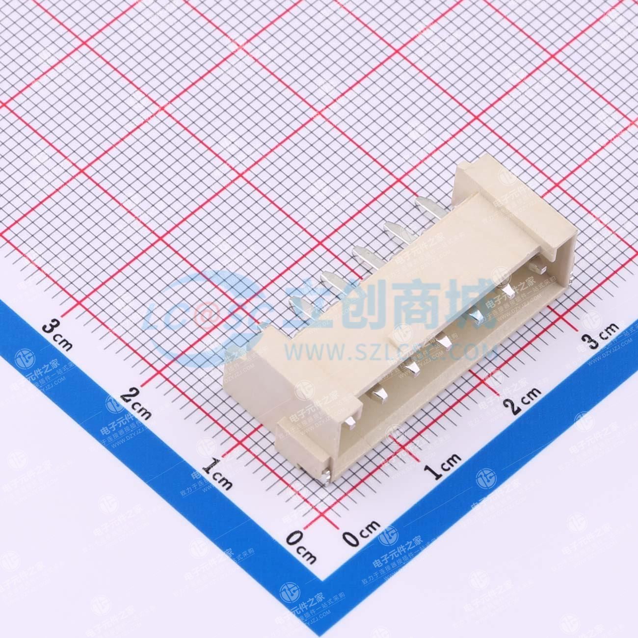 1x7P 间距:3.96mm 卧贴 系列:VH