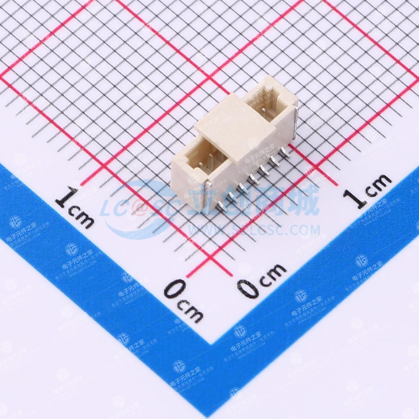 1x7P 间距:1mm 立贴