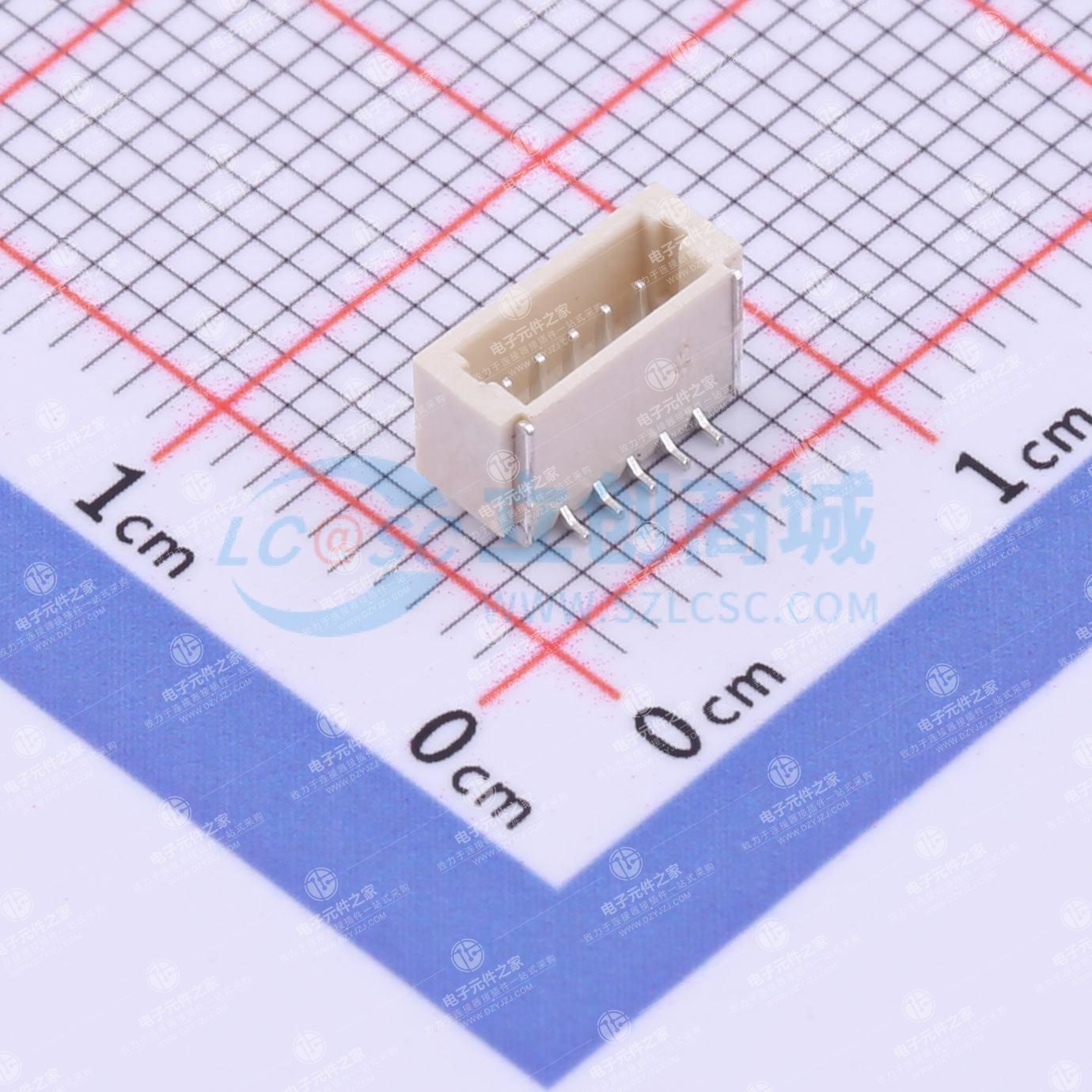 1x5P 间距:1mm 卧贴