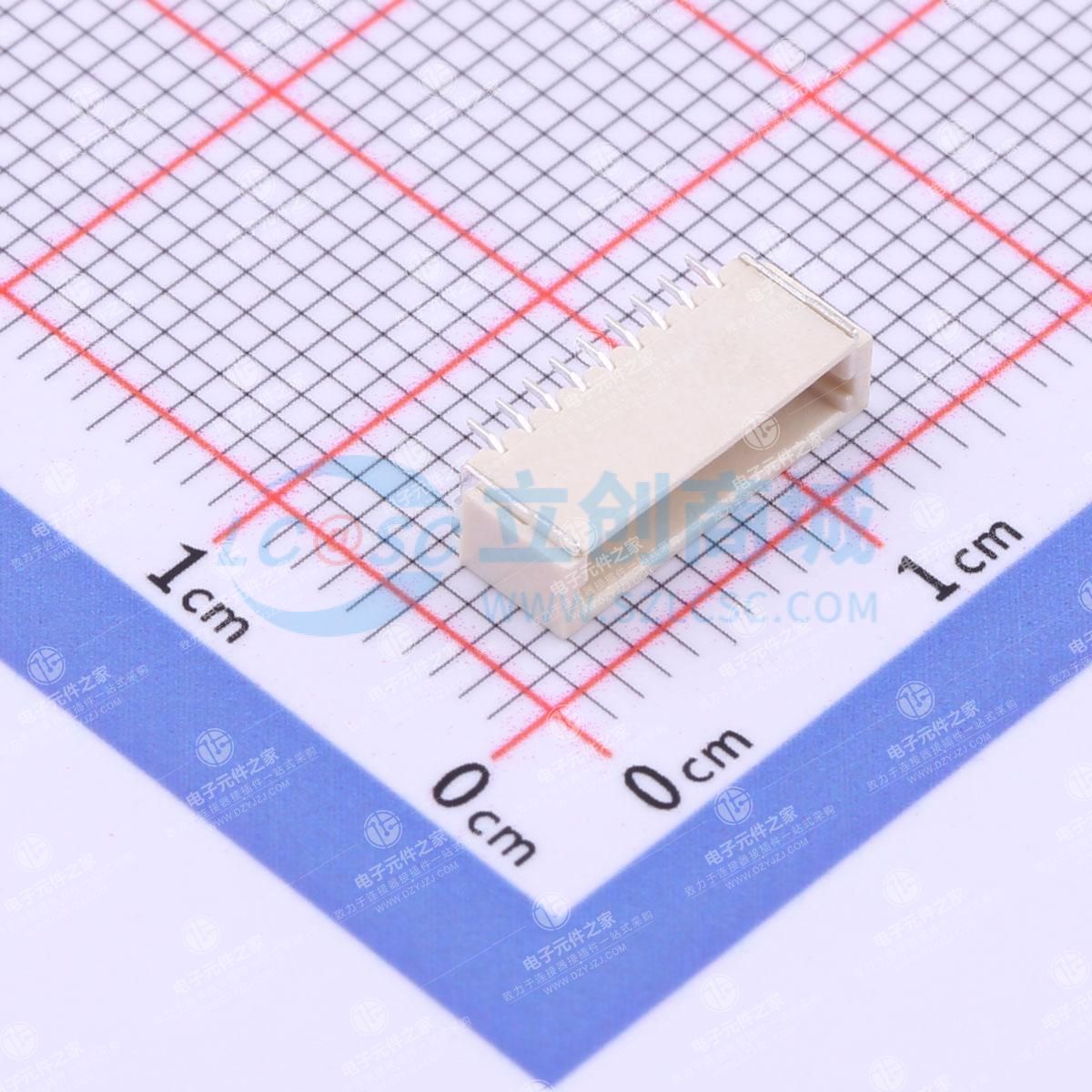 1x9P 间距:1mm 卧贴