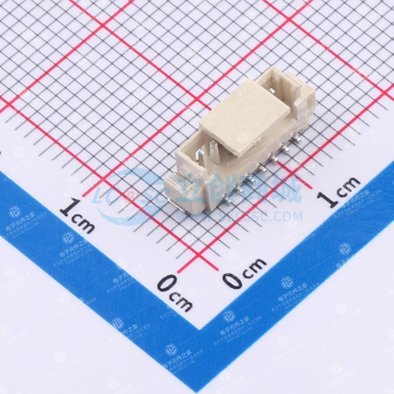 1x7P 间距:1.25mm 立贴