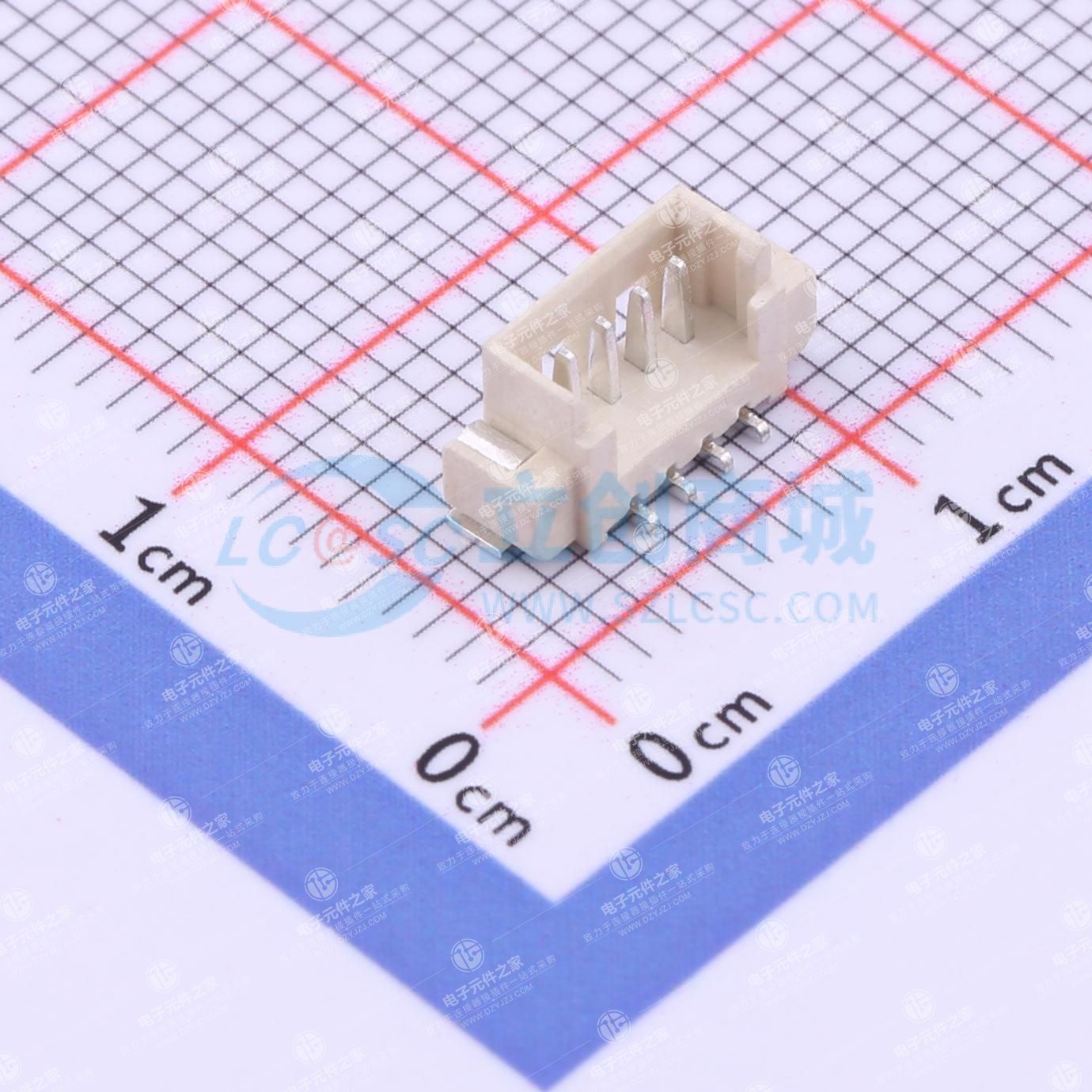 1x4P 间距:1.25mm 立贴