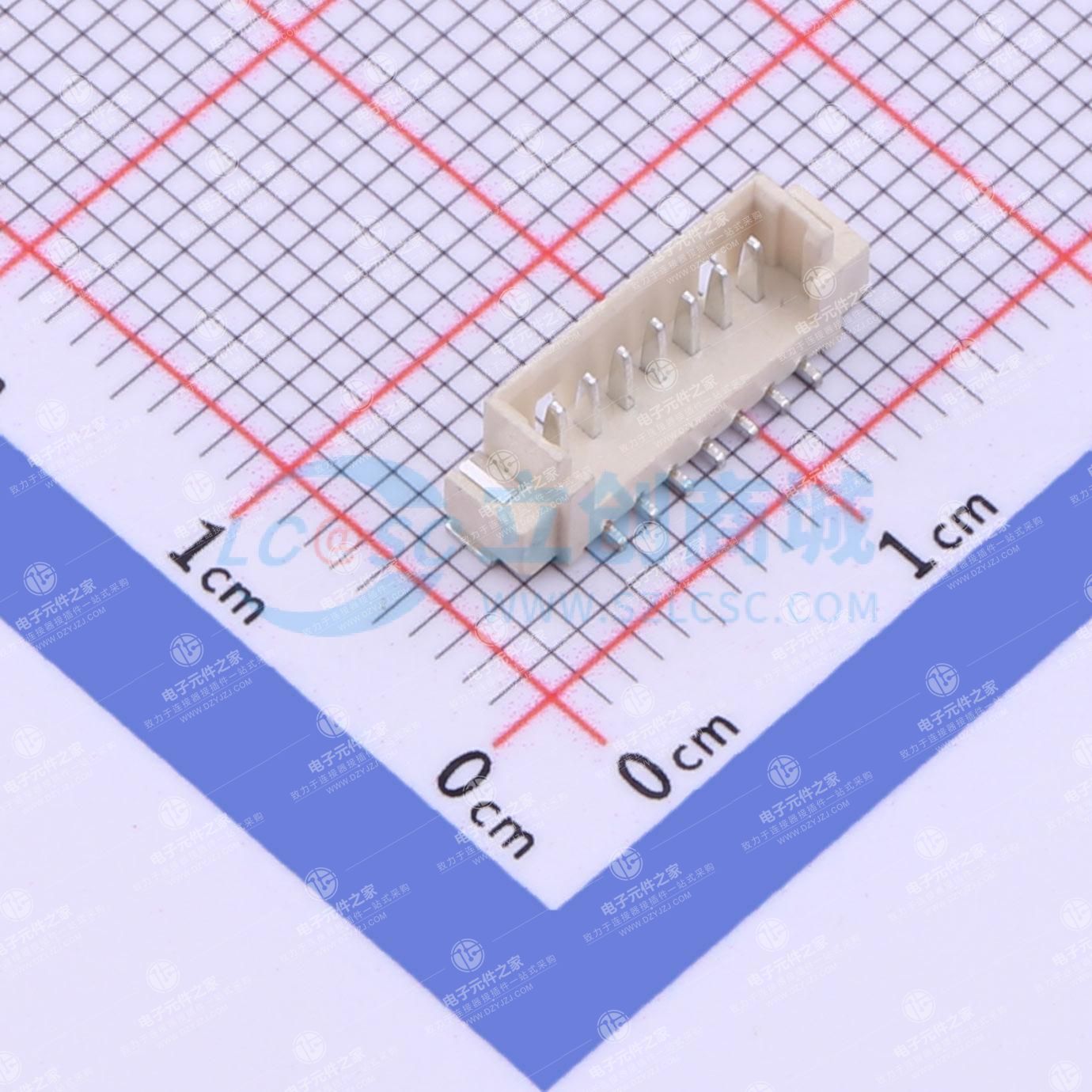 1x7P 间距:1.25mm 立贴