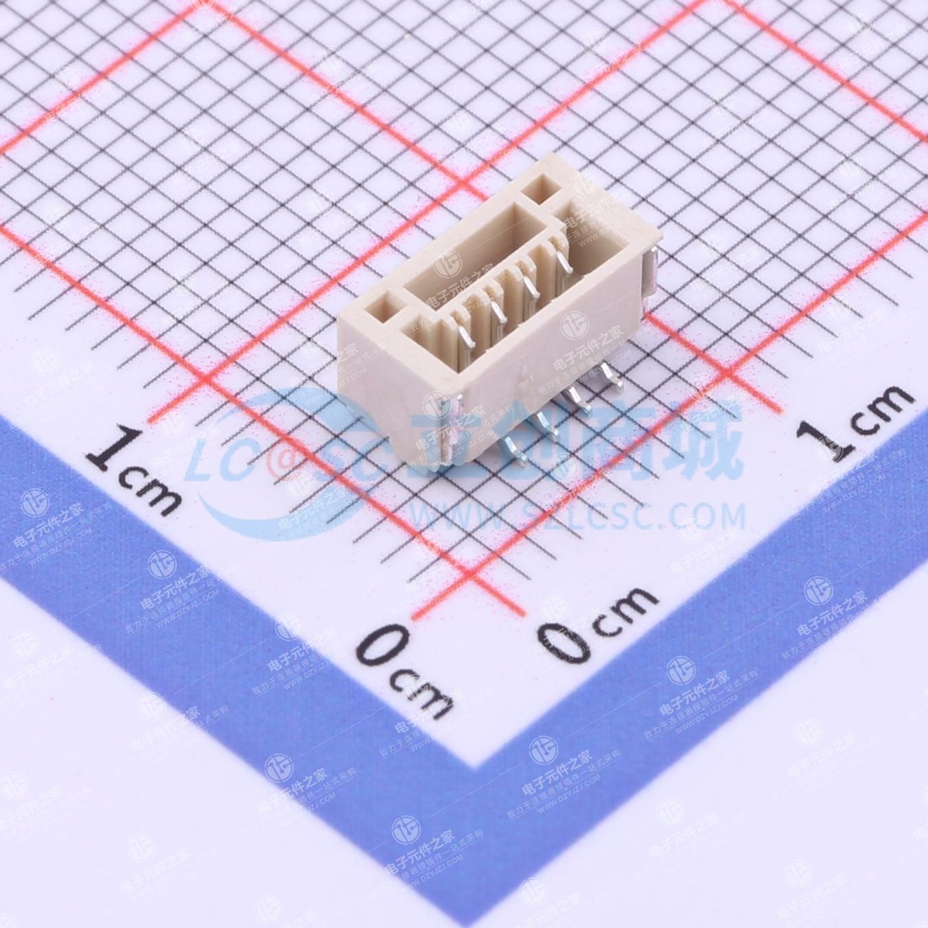 1x4P 间距:1.25mm 立贴