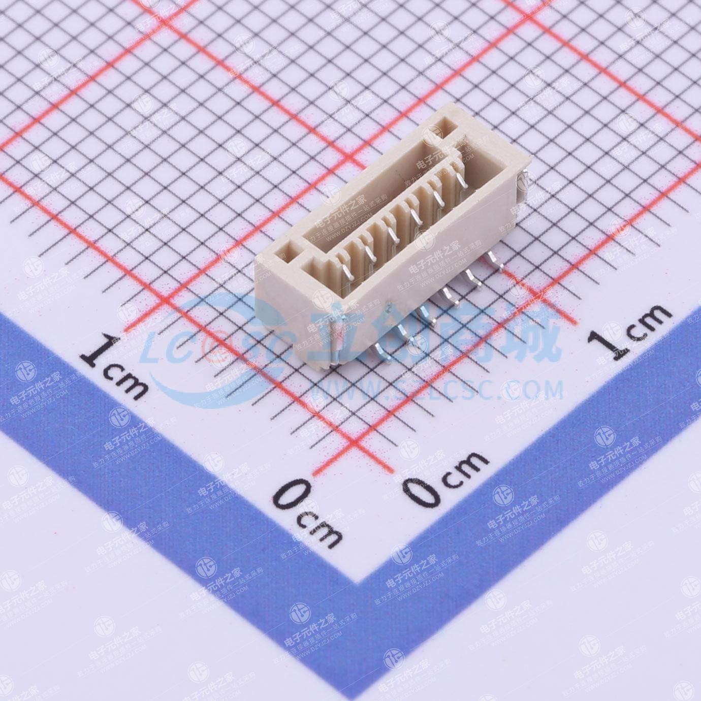 1x6P 间距:1.25mm 立贴