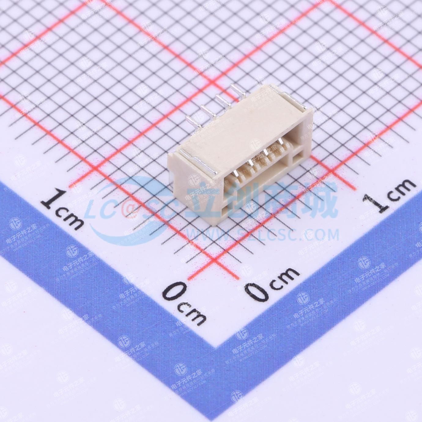 1x4P 间距:1.25mm 卧贴