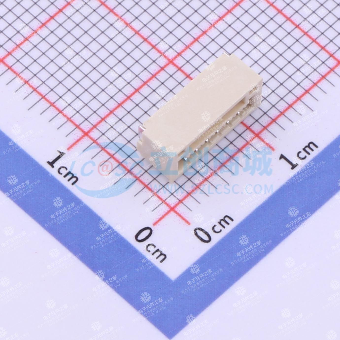 1x6P 间距:1.25mm 卧贴