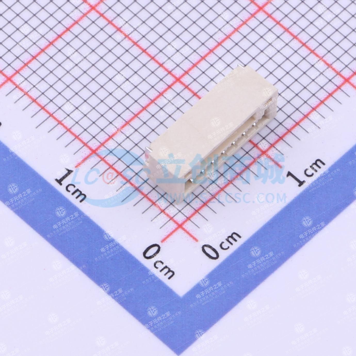 1x7P 间距:1.25mm 卧贴