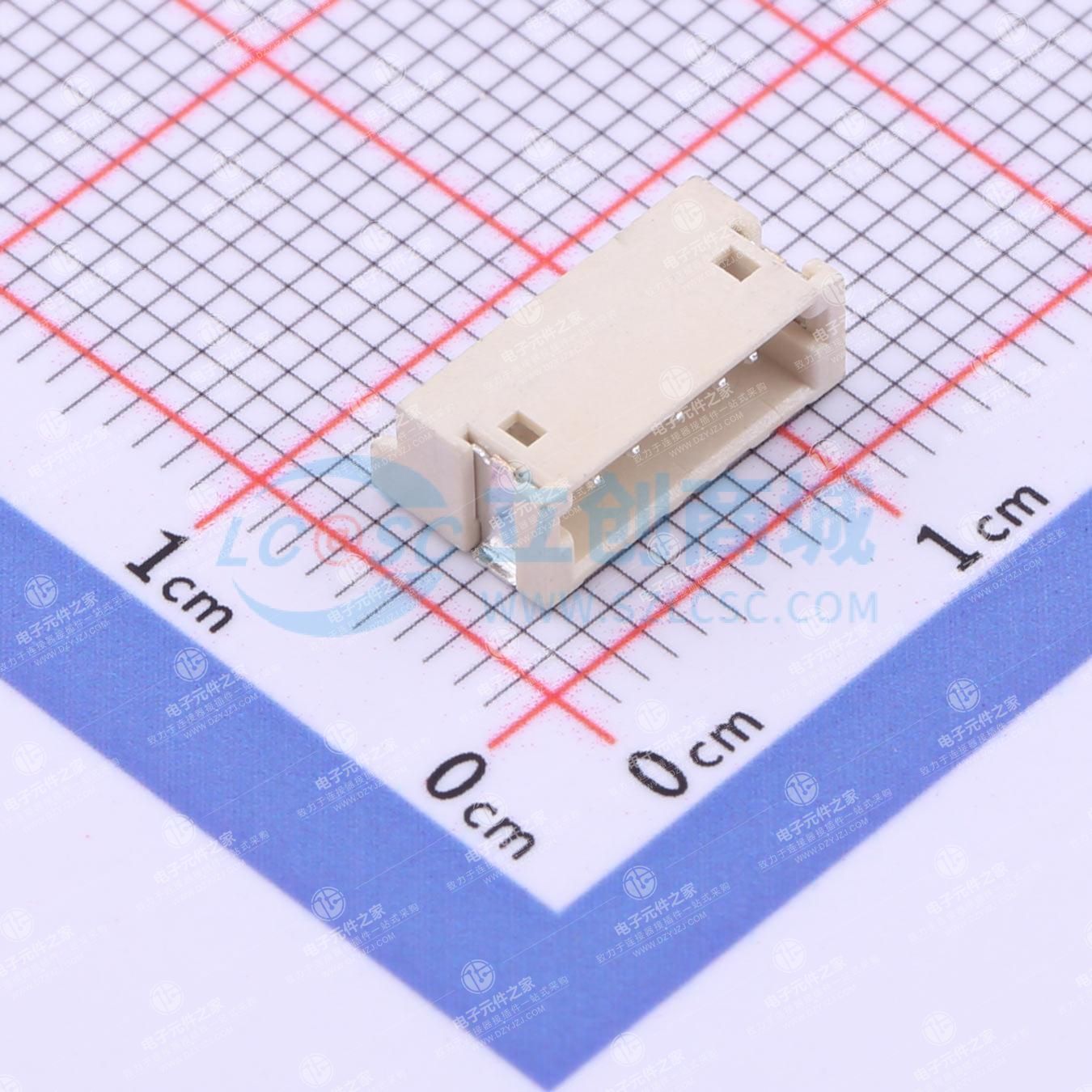 1x5P 间距:1.5mm 卧贴