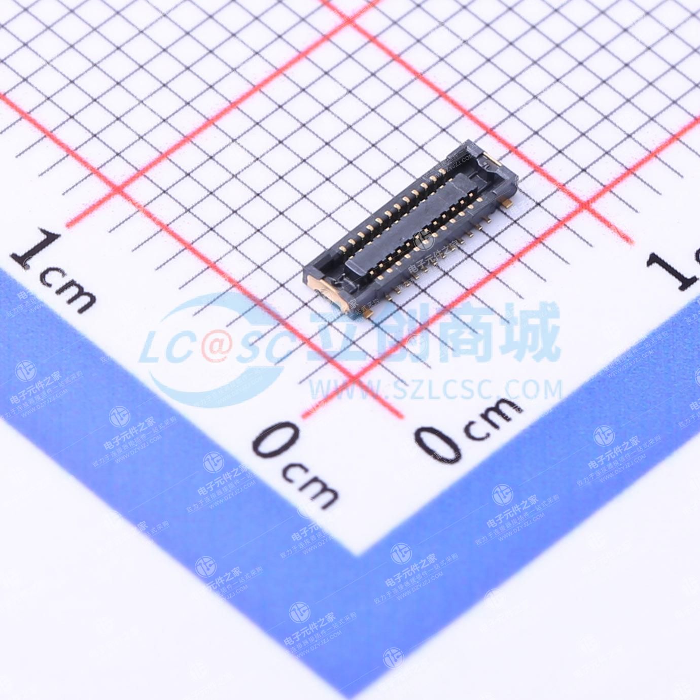 PIN:24P 间距:0.4mm 立贴