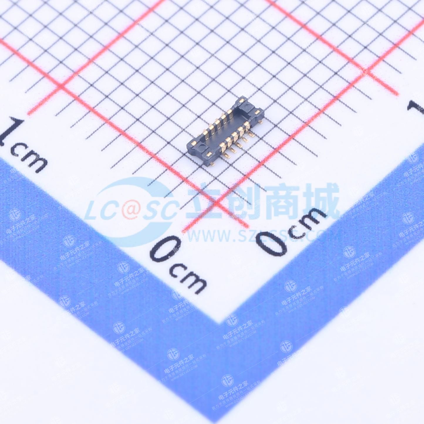 PIN:10P 间距:0.4mm 立贴