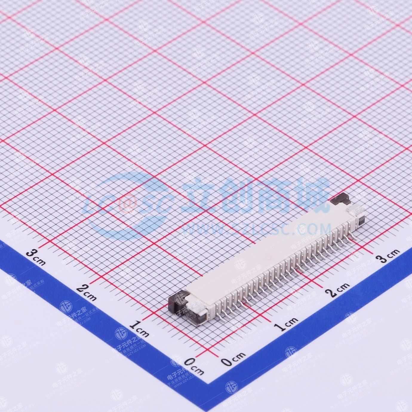 间距:1mm P数:26P 抽屉式 上接