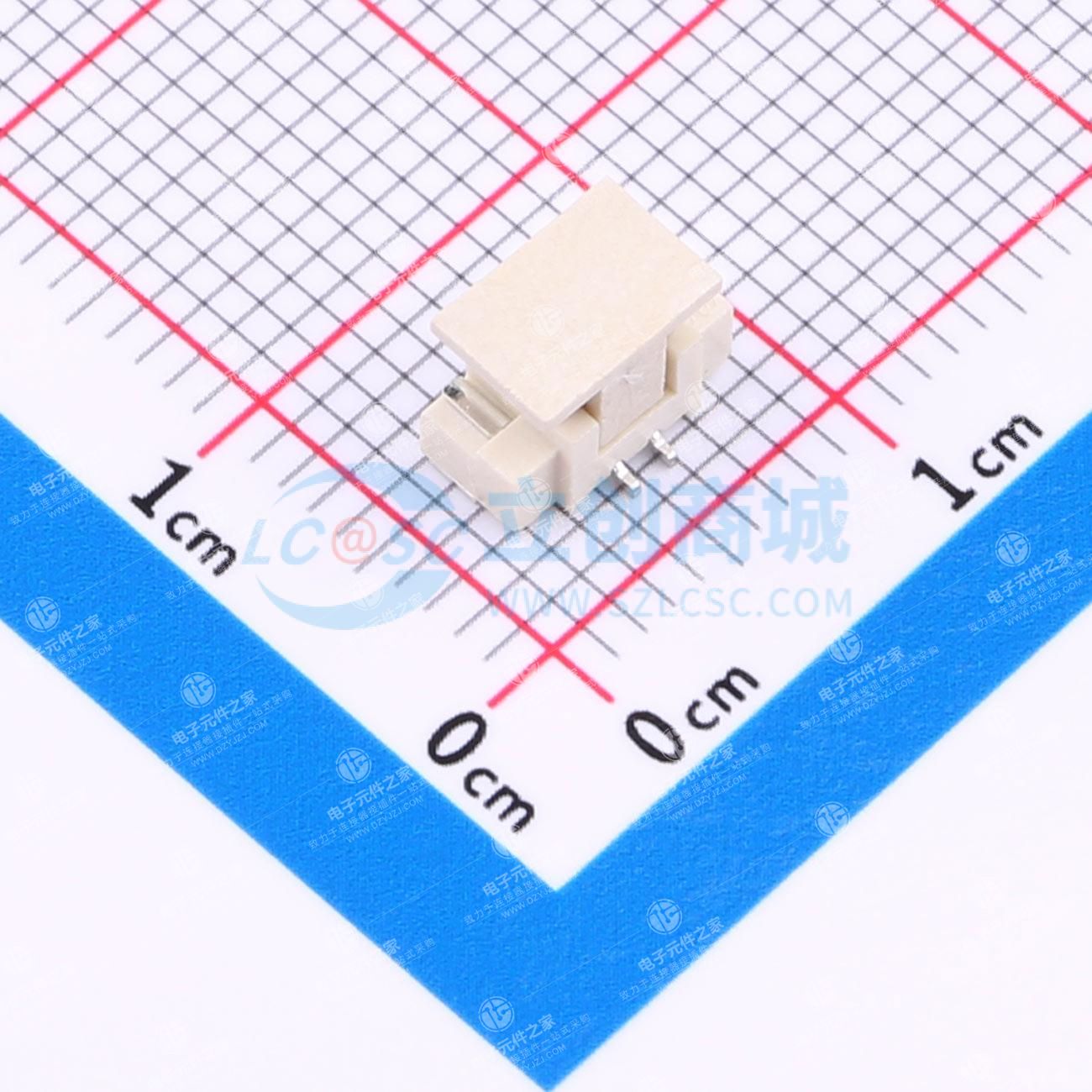 1x2P 间距:1.25mm 立贴