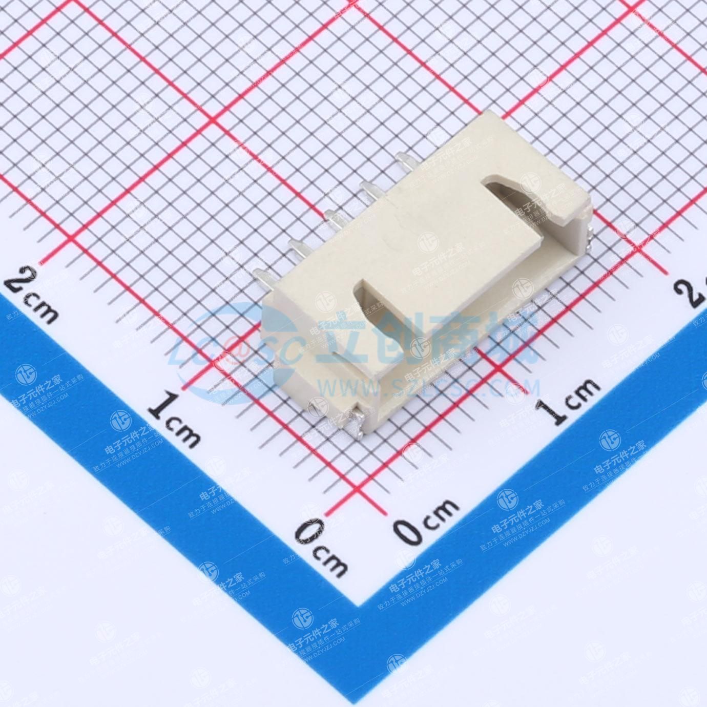 1x5P 间距:2.54mm 卧贴 系列:XH