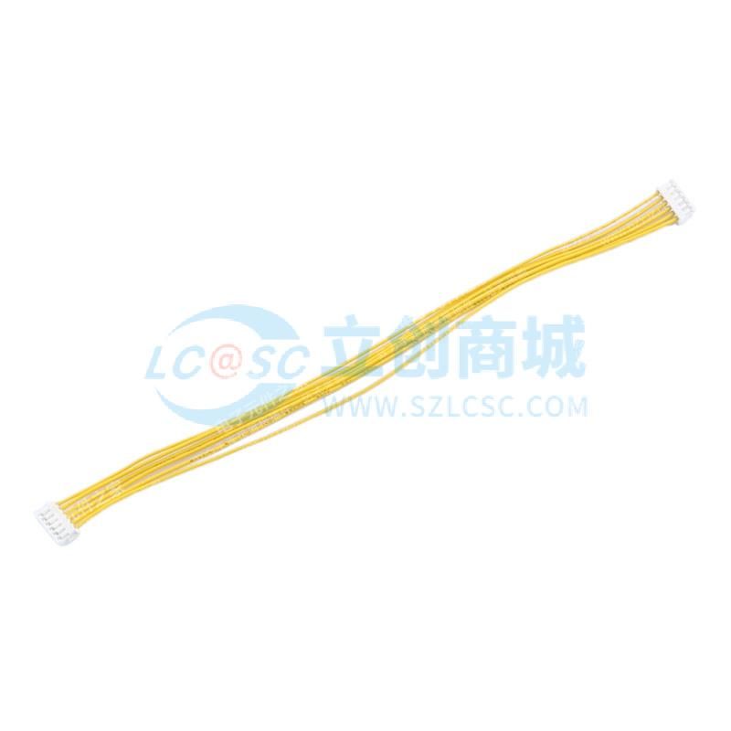 ZH1.5mm端子线 6P  黄 双头同面 线长150mm