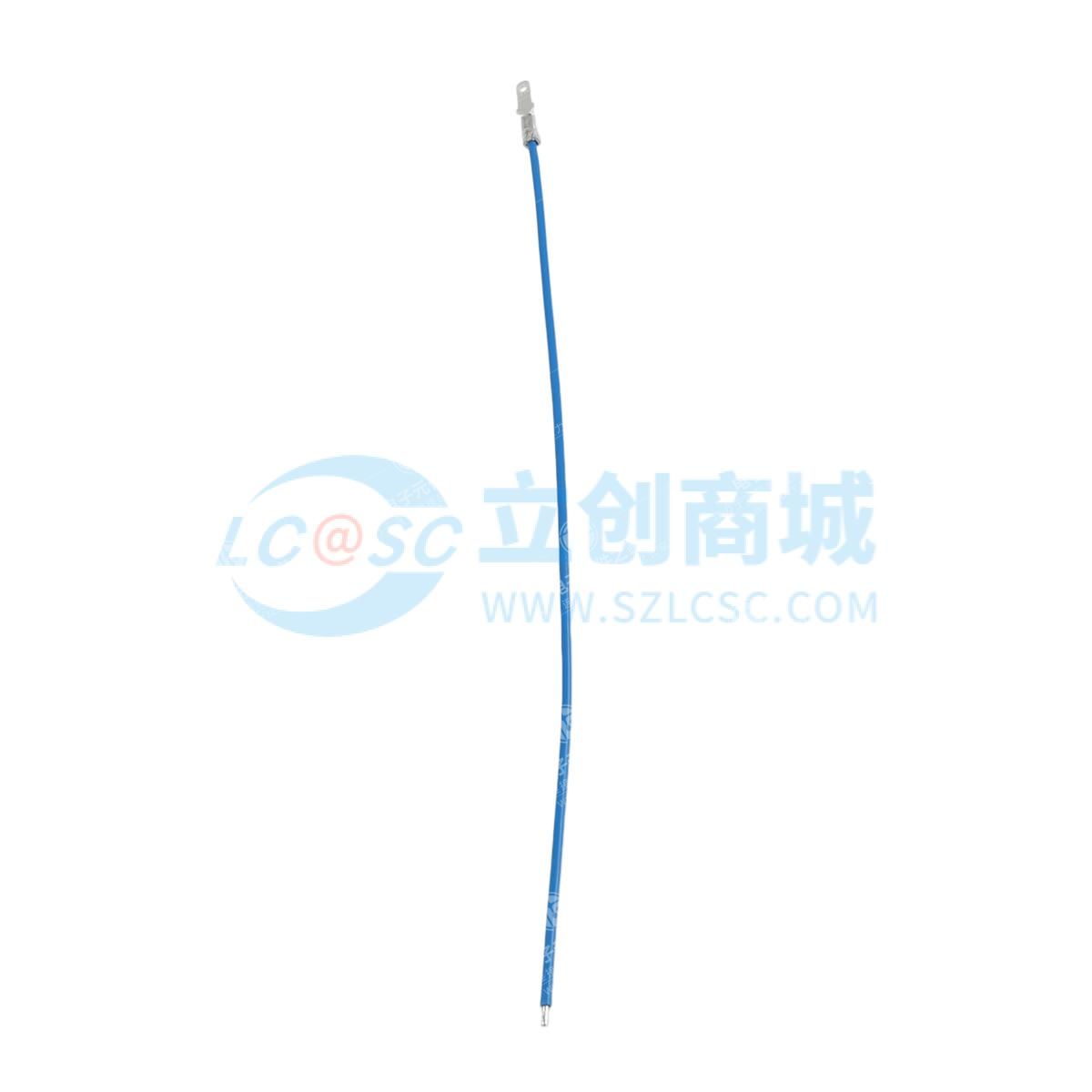 XFCN(兴飞)端子线1332-20#铁氟龙蓝色2.8插片一端镀锡3mm 线长180mm