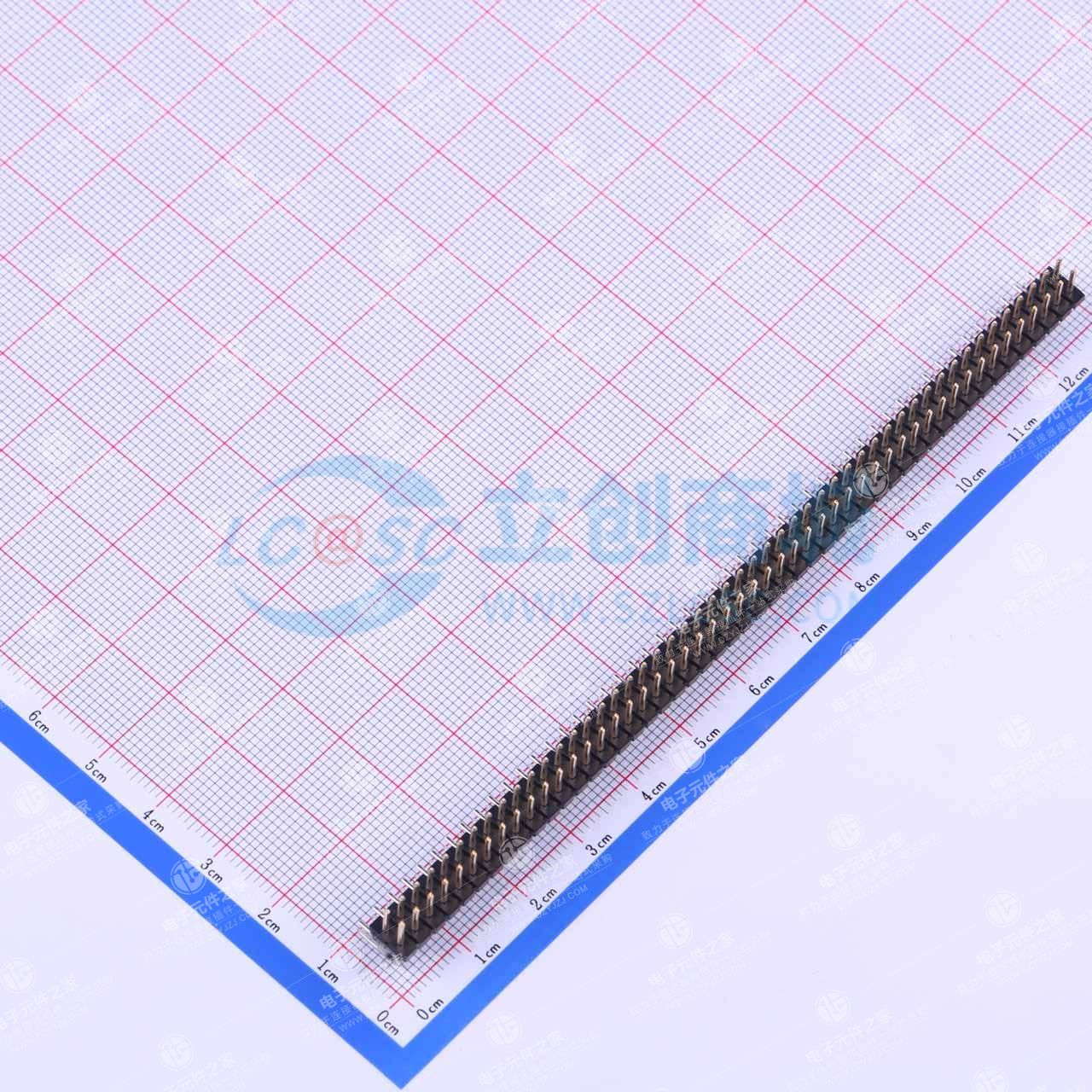 2x50P 间距:2.54mm 方针 弯插