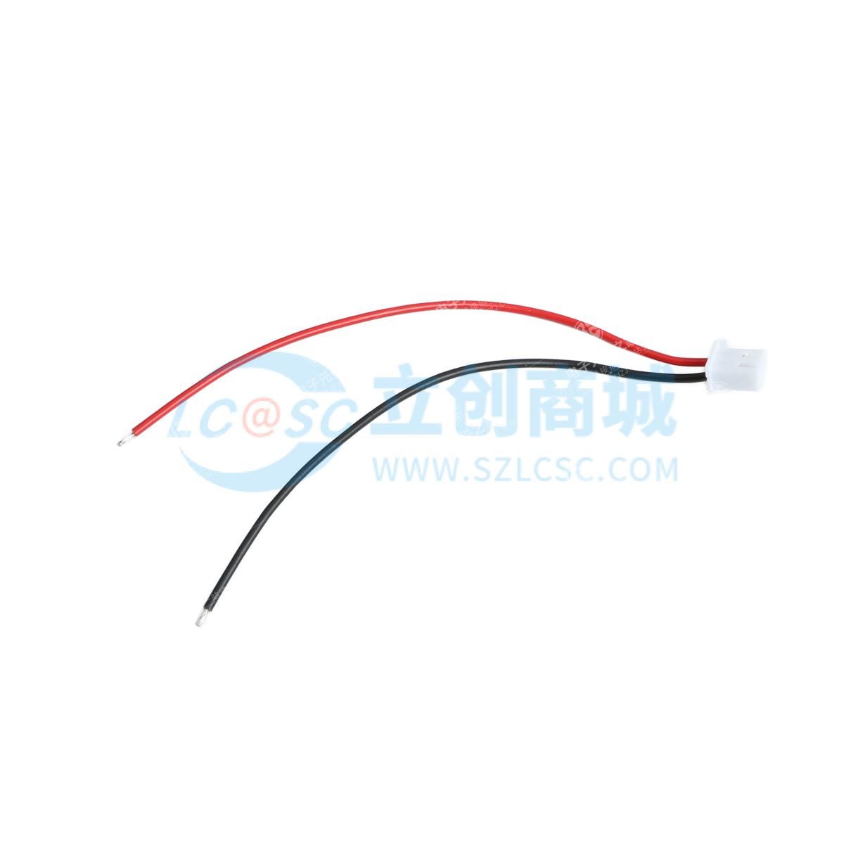 XH2.54mm-2P端子线 单头镀锡3mm 线长100mm 24AWG