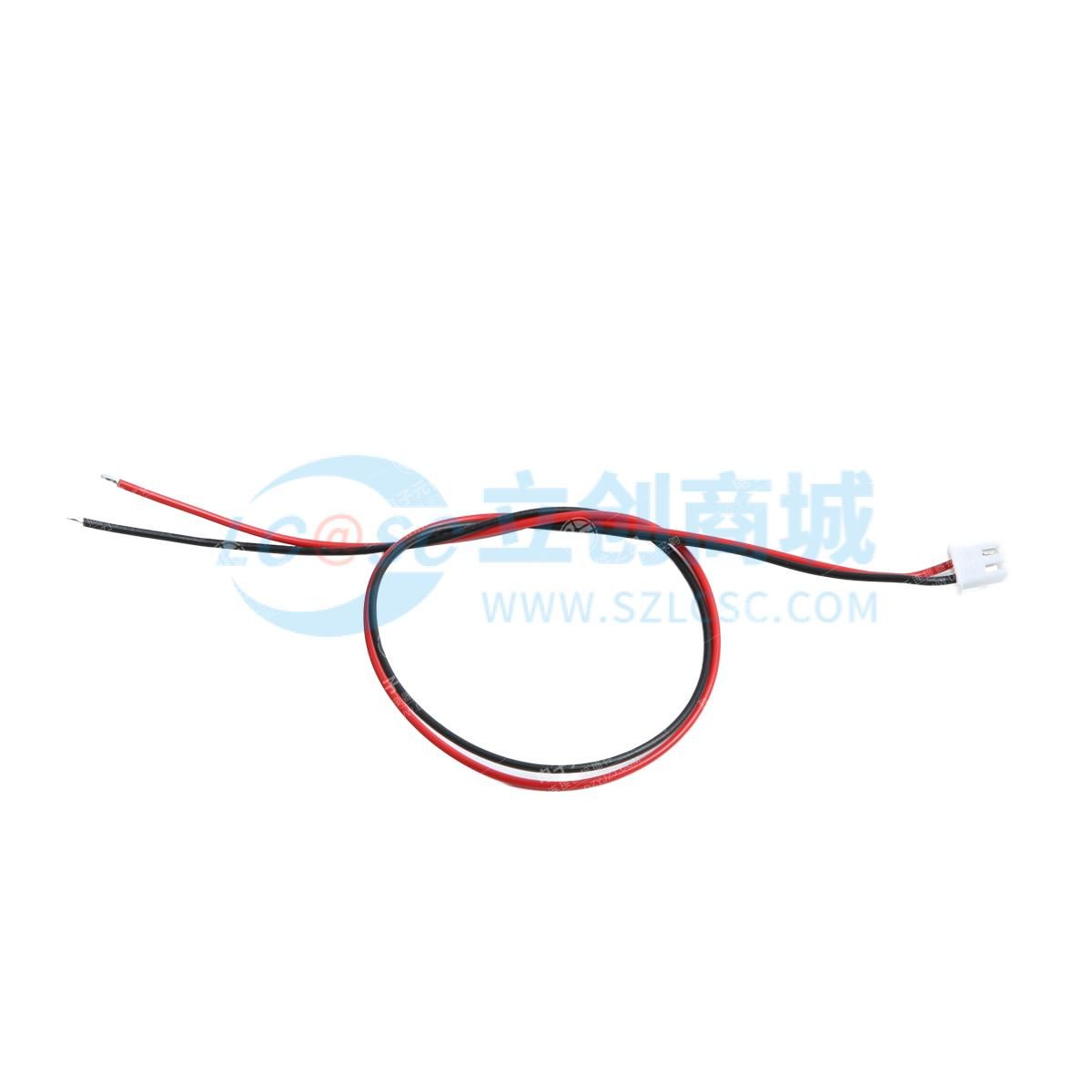XH2.54mm-2P端子线 单头镀锡3mm 线长300mm 24AWG